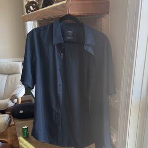 Mix & NY Dark Blue Casual Button Down Shirt